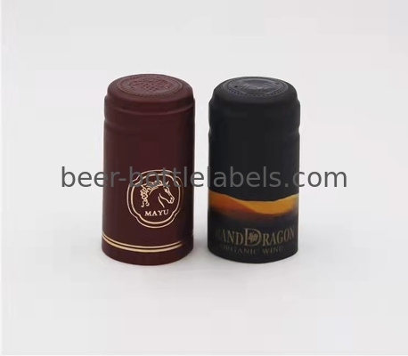 Plastic Printed Design Heat Pvc Shrinkable Red Wine Bottle Capsule With Tear-Off Strip