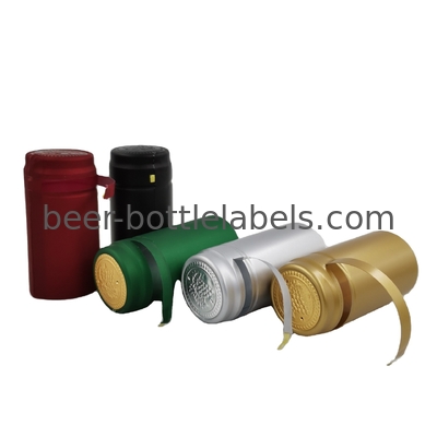 pvc shrink capsules with tear tabs for wine bottles