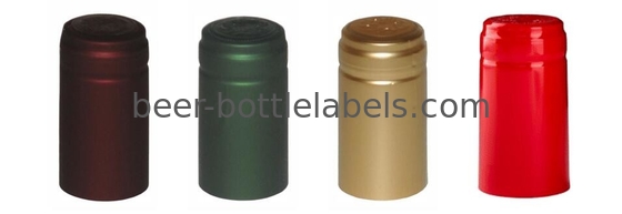 Hot shrink capsule for wine bottles black caps