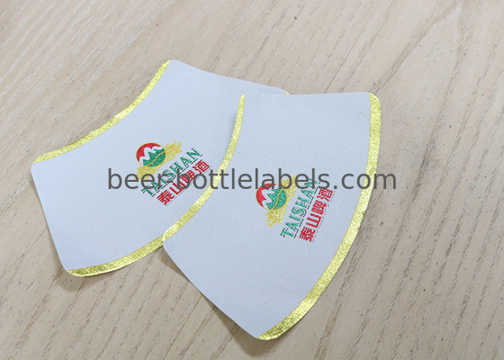 Non Toxic Aluminium Printable Foil Labels Self Adhesive Food Grade Golden Red