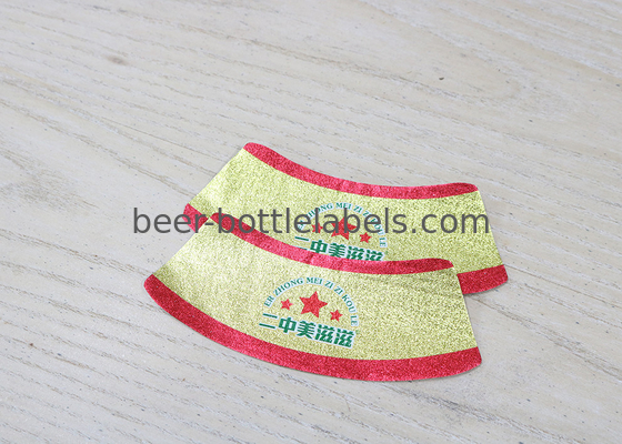 Professional Beer Neck Aluminum Foil Labels Water Proof Self Adhesive
