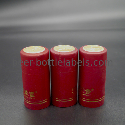 Multi Color Wine PVC Shrink Capsules Alcohol Proof With Aluminum Foil Top