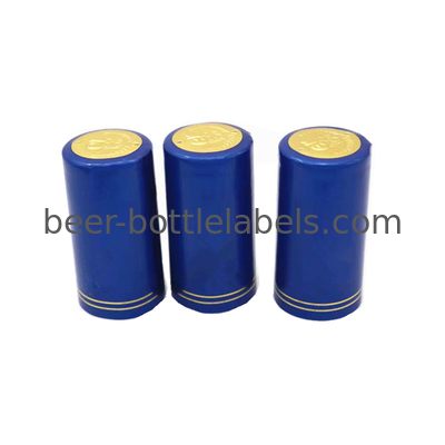 OEM Golden Color PVC Shrink Capsules Oil Proof Wine Bottle Shrink Caps