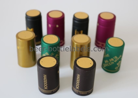 30 Black Wine Bottle Shrink Capsules Metallic Ruby Red PVC Shrink Capsules