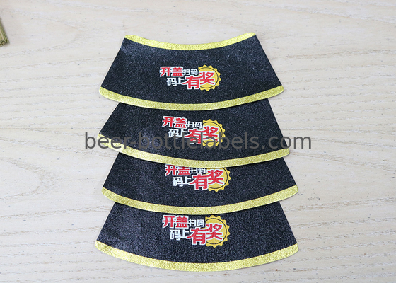 UV Resistant Custom Beer Label Maker Hot Gold / Silver Stamping Gloss Laminating
