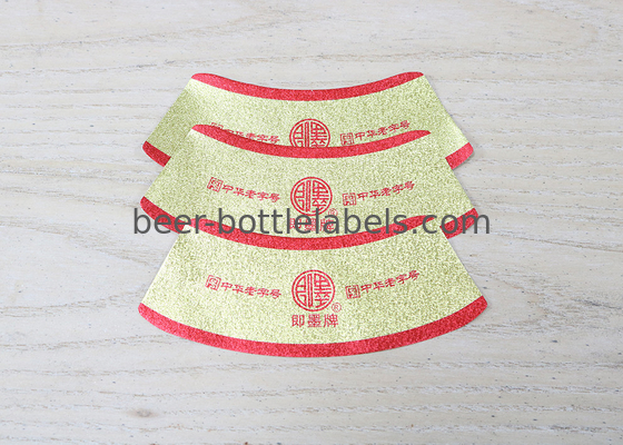Light Weight Beer Neck Label Bottle Stickers Square Moisture Proof Non Toxic