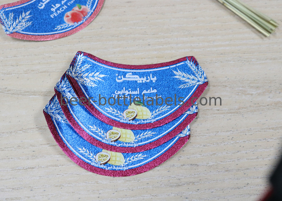 Moistureproof Aluminum Foil Stickers Waterproof Wine Bottle Labels Square Oval