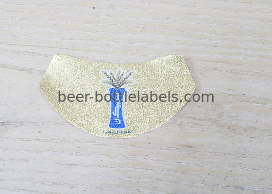 Custom aluminum foil beer neck label,aluminum foil bottle label Printed aluminium foil beer neck label