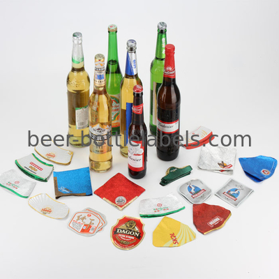 Cheap Waterproof Custom Beer logo wine vinyl Label gold foil Sticker