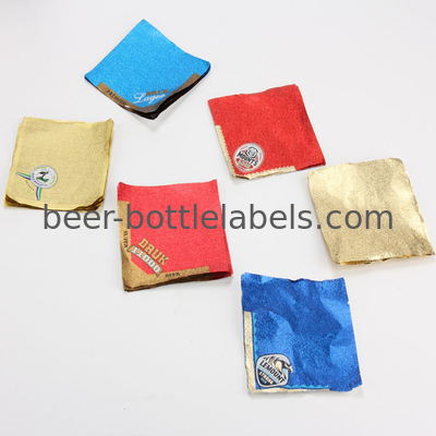 Aluminium foil beer bottle neck label printing sticker labels