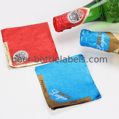 Aluminium foil beer bottle neck label printing sticker labels