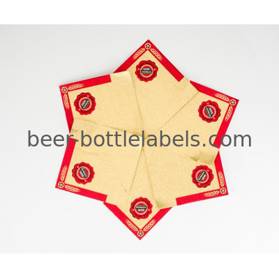 newest price wholesale custom printed embossing aluminum foil for beer bottle neck wrapping label