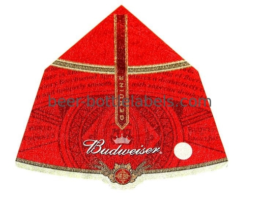 newest price wholesale custom printed embossing aluminum foil for beer bottle neck wrapping label
