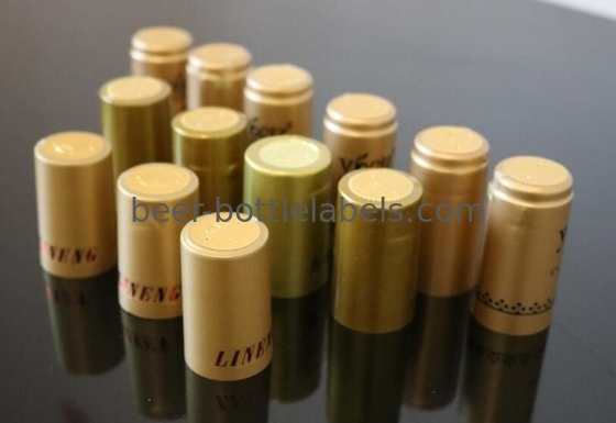 Customize PVC Heat Shrink Caps Seal For Wine Liquor Bottle Cap Shrink Wrap With Tear stripe