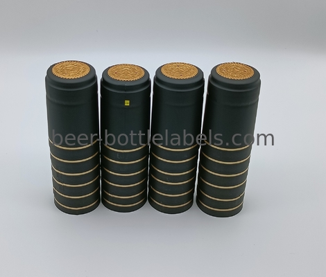 LOW MOQ gin rum tequila vodka wine bottle metal PVC Aluminum Foil heat shrink Capsule with tear tab