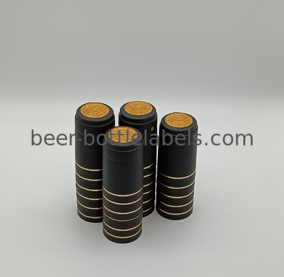 LOW MOQ gin rum tequila vodka wine bottle metal PVC Aluminum Foil heat shrink Capsule with tear tab