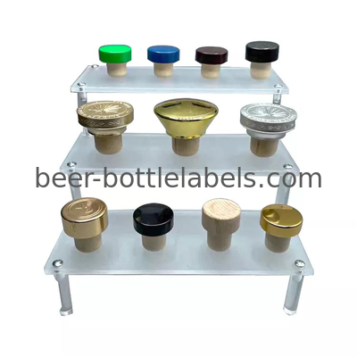 Aluminum top wooden top plastic electroplating synthetic cork stopper Matching glass bottle wine bottle aromatherapy bot