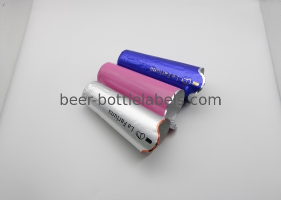 Customized Empty Aluminum Vacuum Champagne Wine Beer Glass Shrink Bottle Capsule With Seal Foil Capsules Label Print