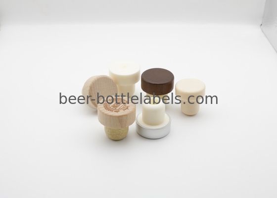 Custom Wood Glass Metal Aluminum Cap Cork Spirit Liquor Vodka Brandy Wine Bottle Cap Cork Round Square Glass Bottle
