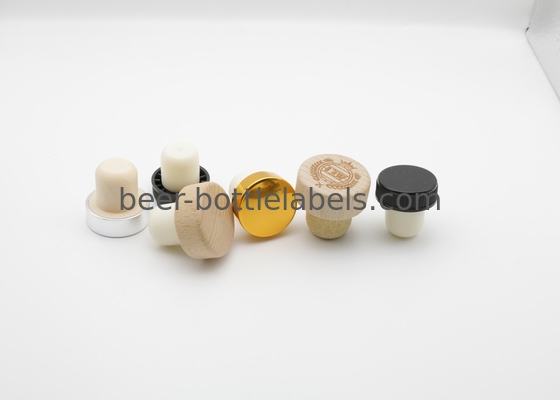 Custom Wood Glass Metal Aluminum Cap Cork Spirit Liquor Vodka Brandy Wine Bottle Cap Cork Round Square Glass Bottle