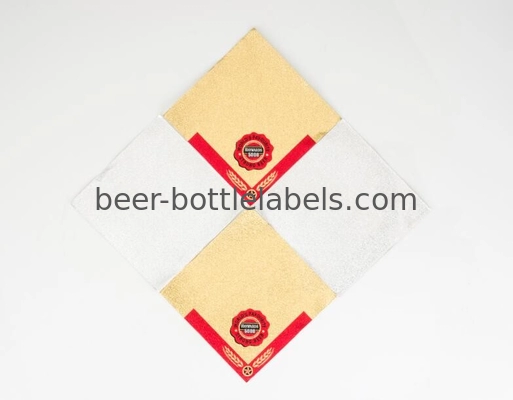 Custom Aluminum Foil Waterproof Beer Labels Self Adhesive For Wine Bottle