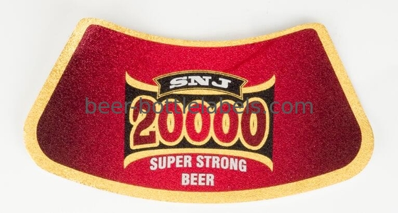 Moisture Proof Aluminium Labels Stickers Light Coated Paper Hot Foil Stamping
