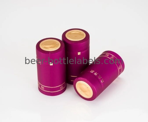 Durable Wine Bottle Shrink Caps PVC Heat Shrink Capsule Anti Slip Embossed