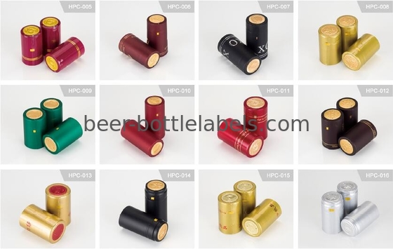Heat Resistant PVC Wine Bottle Shrink Capsules UV Coating Silk Screen Printing
