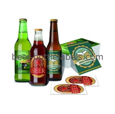 OEM Waterproof Metalized Labels Custom Adhesive Sticker Beer Labels For Wine Bottle