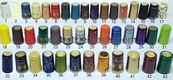 Plastic Oilve Oil Heat Shrink Capsules Environment Friendly Silk Printing