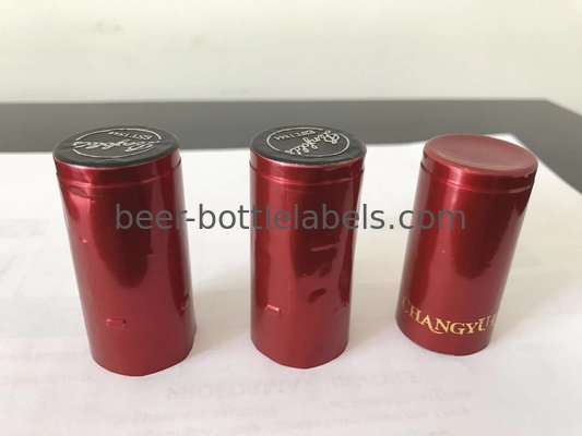 OEM Heat Shrinkable Wine Bottle Foil Capsules Environment Friendly 30mm X 60mm