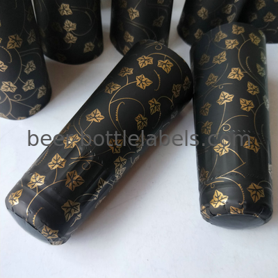 Pure Aluminum Foil Beer Bottle Stickers Self Adhesive Beer Labels Embossing Surface